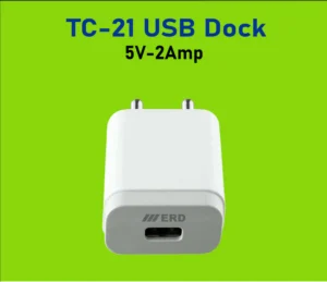 ERD TC-21 USB A Charger Dock 5V/2Amp (10W) White ( Without Cable)