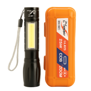 24 energy EN-5103 metal torch Zoom Enable With Side COB Light (Pack of 1)