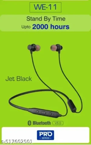 ERD WE-31 Pro Bluetooth v5.0 Wireless Earphones with Clear Calls, IPX5 Water & Sweat Resistant, 18H Playtime, (Jet Black)